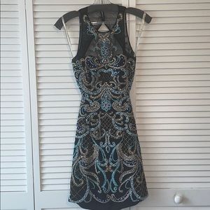 Black Beaded Cocktail Dress